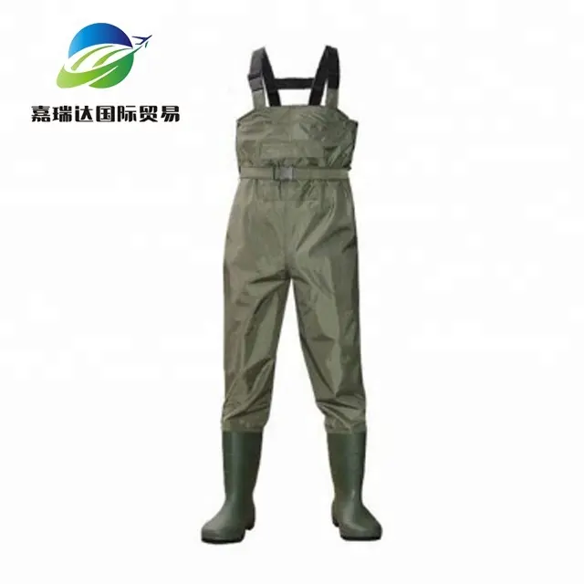 Verde do exército PVC Limícolas peito wader da pesca