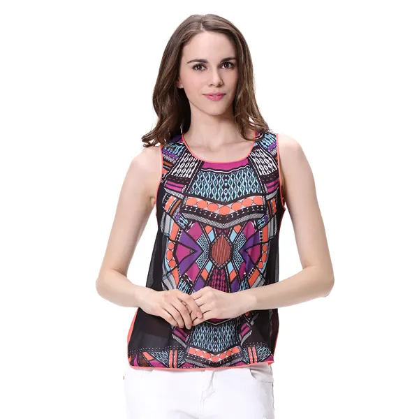 Blusa de gola chinesa saree com estampas, design de blusa para mulheres