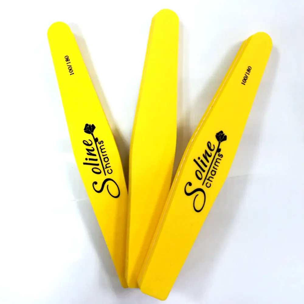 Двухсторонний моющийся шлифовальный буфер для ногтей, шлифовальный Полировочный буфер, профессиональный желтый буфер для ногтей