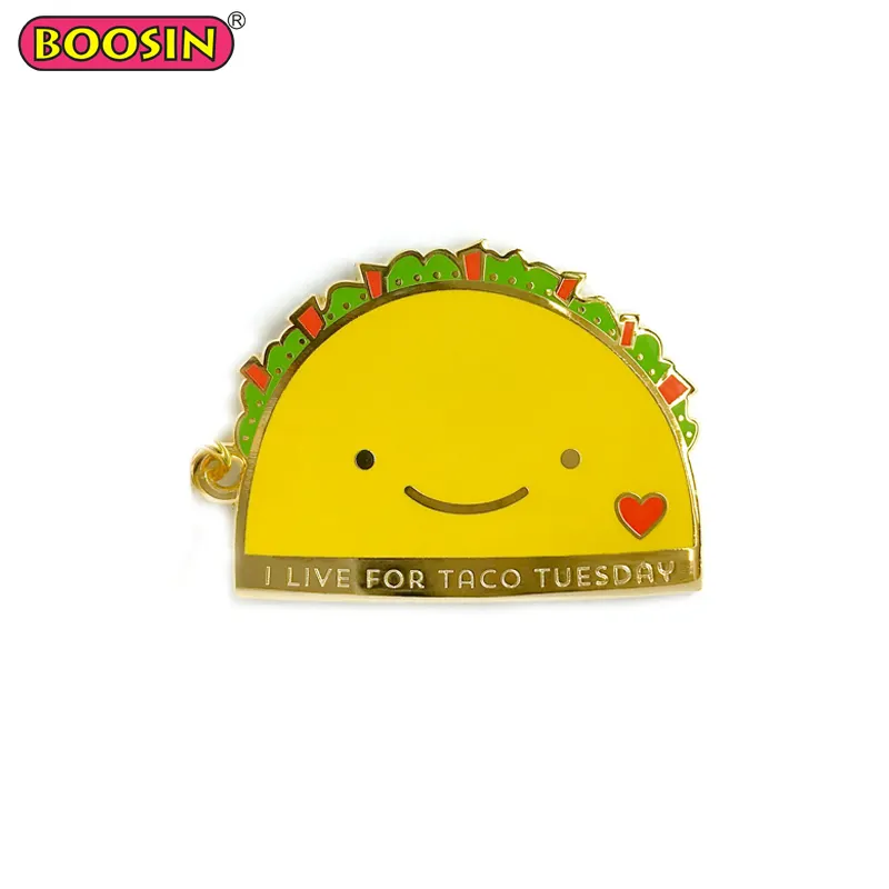 Colgante de comida mexicana esmaltada, joyería de Taco, amuleto Kawaii # D226