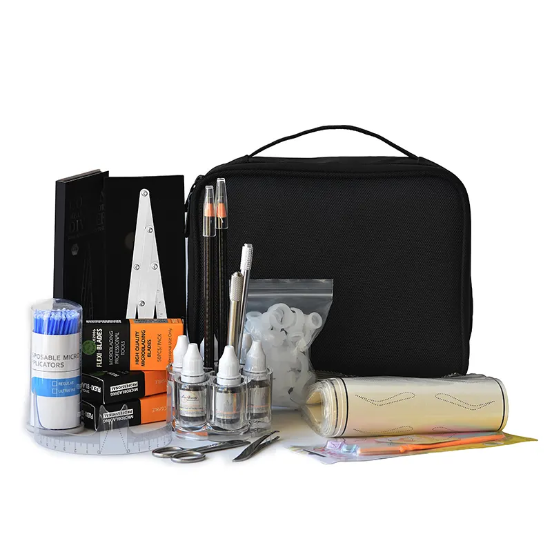 Kit portátil de microblading, kit para treinamento permanente de maquiagem, cosméticos 3d, sobrancelha, oem