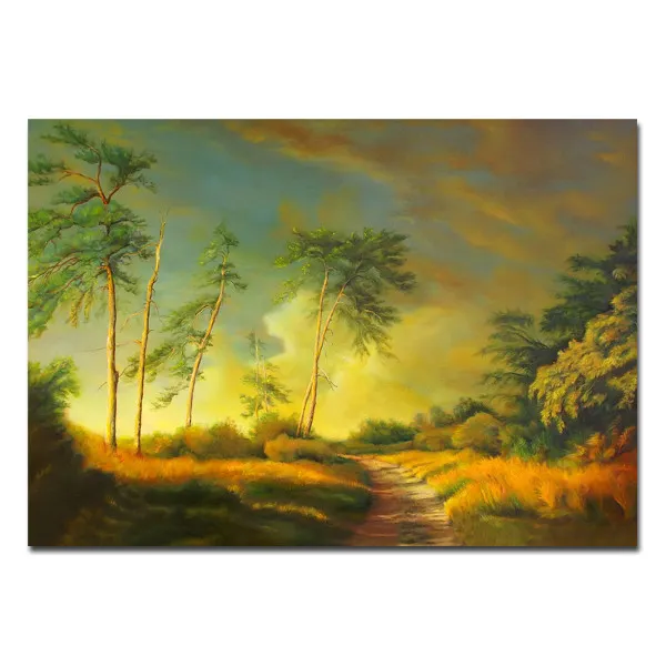 Simple pinturas de paisaje en la lona para la venta