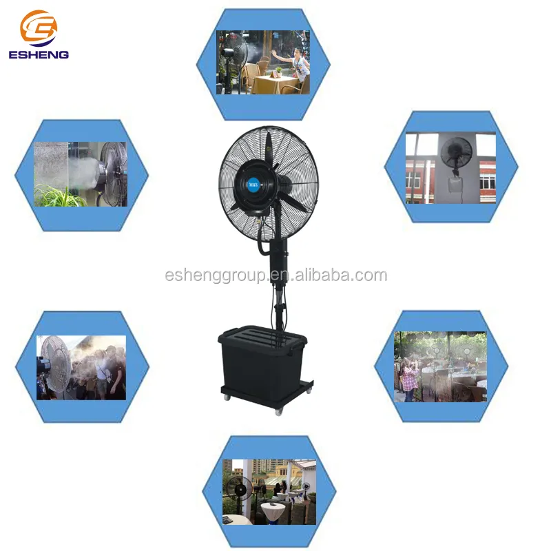 Ventilador de nebulización de agua sistema de nebulización de niebla ventilador CE ROHS