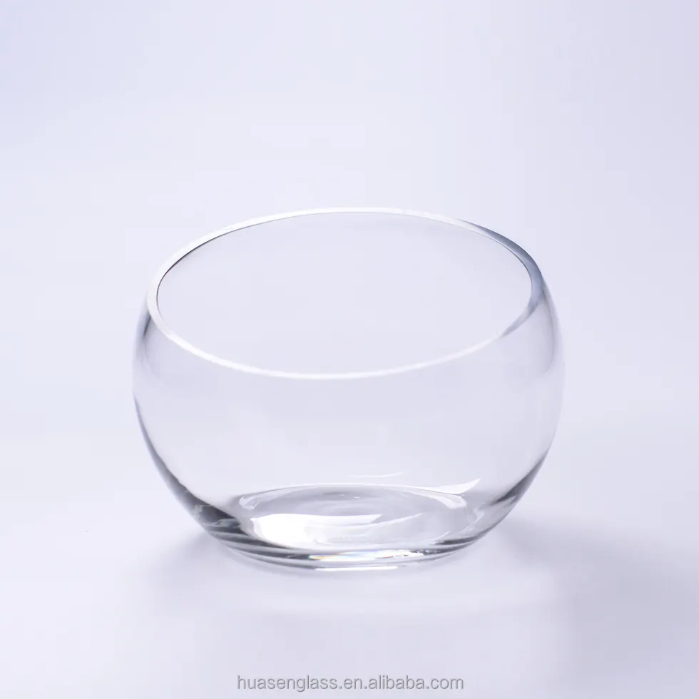 Vase en verre à fond plat, boule magnifique, pour plantes aquatiques ou objets microscopiques