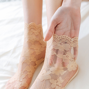 Breathable Transparent <span class=keywords><strong>Shiny</strong></span> Star Moon บางถุงเท้าผู้หญิง Tulle ถุงเท้า