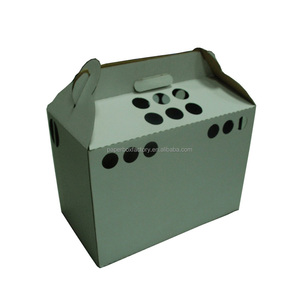 Özel baskılı Gable küçük kağıt hayvan ambalaj karton evcil hayvan taşıyıcı kutu karton kutu Pet taşıma kedi evi için - Product Image 3