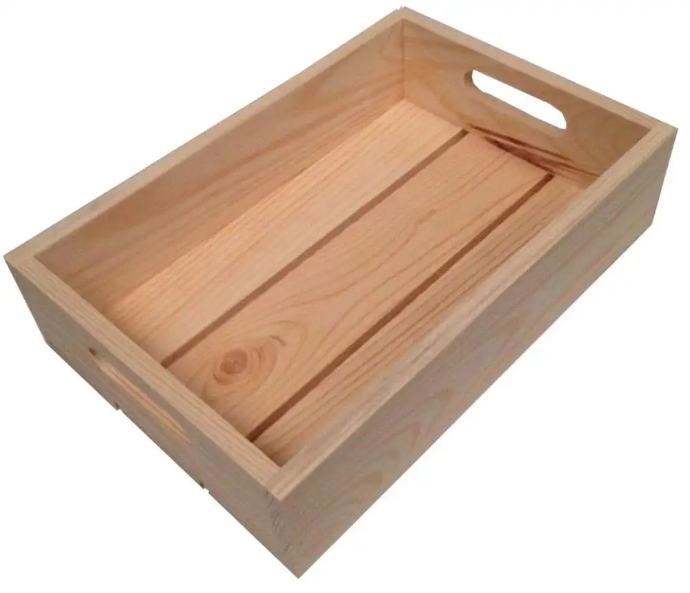 Wooden Crate Boxes Storage Apple fruit vegetable shelf