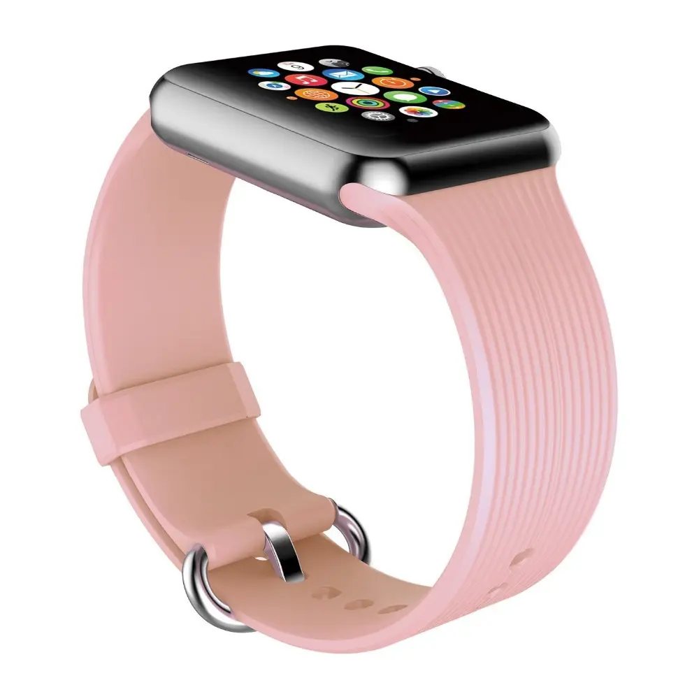 Bracelet en caoutchouc souple à Sublimation, pour Apple Watch