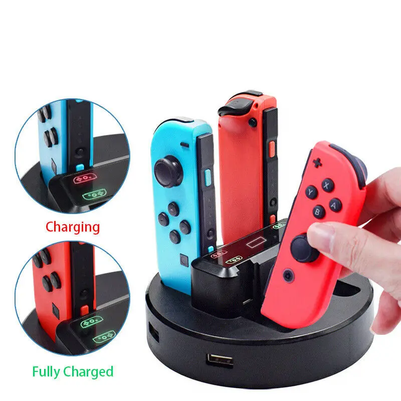 Station de charge en aluminium pour manette Nintendo Switch, Station de charge pour manettes