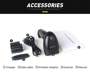 Escáner de código de barras láser 2D de Stock con escáner de código de barras con cable Usb con soporte lector de código de barras automático QR escáner de código de barras de mano - Product Image 5