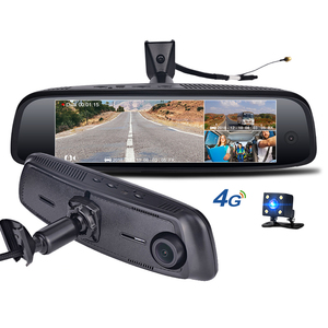 3 相机 Android 车载 <span class=keywords><strong>DVR</strong></span> Dash <span class=keywords><strong>Cam</strong></span> 7.84 “4G ADAS 2 + 32 GB FHD 1080 P 与 GPS 导航专用支架后视镜记录器