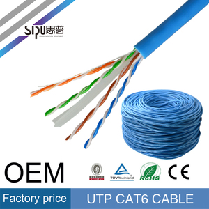 SIPU CABO de computador <span class=keywords><strong>internet</strong></span> rede 4pr 23awg utp cat6 cabo lan