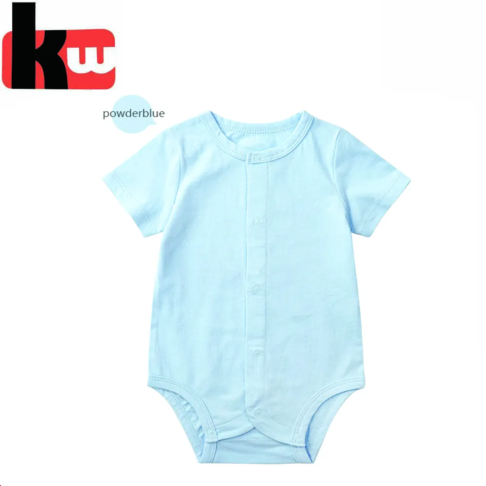 Custom Design Baby kleidung Baby Baumwolle Body Suit Kleinkind Stram pler einfarbig