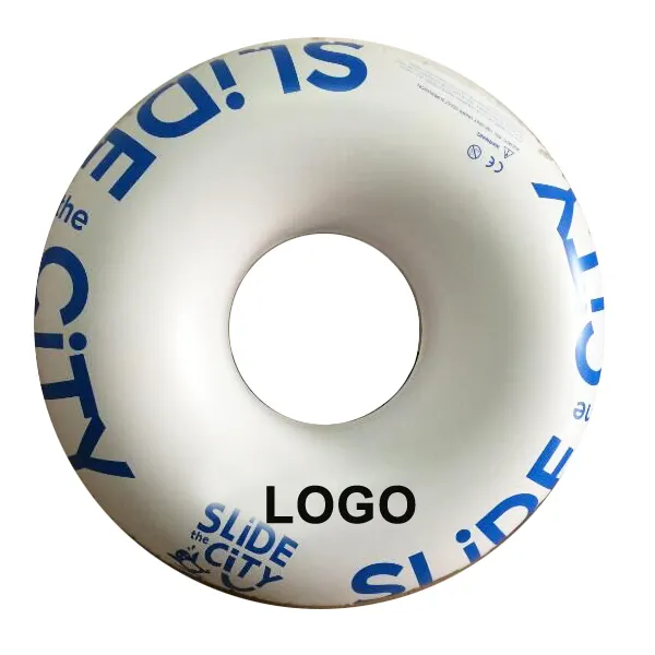 Logo personalizzato 90/100/110/120cm PVC rotondo gonfiabile cerchio di nuoto anello piscina galleggiante per adulti