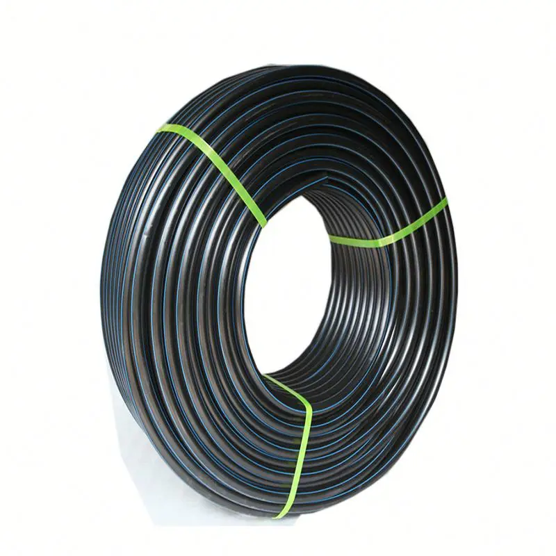 Hdpe-tubo de plástico negro para irrigación de Agricultura, 2, 3, 4 pulgadas, rollo de tubería de polietileno