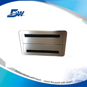 Brushed Aluminum Dual Flip Table <strong>Sockets</strong> <strong>With</strong> Dust-Proof Brush