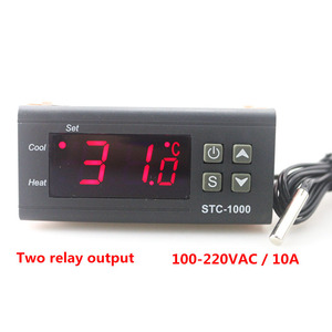 2 Relay <strong>Output</strong> STC-1000 <strong>Digital</strong> LED <strong>Temperature</strong> Controller 110V 220V Thermostat <strong>Sensor</strong> - Product Image 3