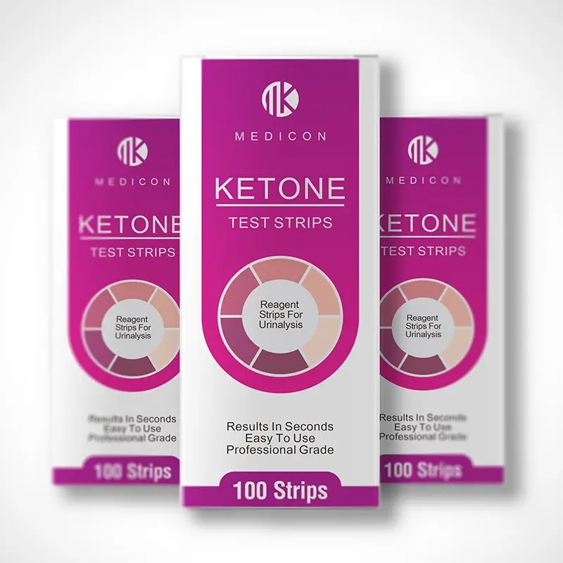 Ketone แผ่นตรวจปัสสาวะแบบตรวจ125ครั้งเหมาะสำหรับการช่วยเรื่องอาหาร Ketogenic, Atkins