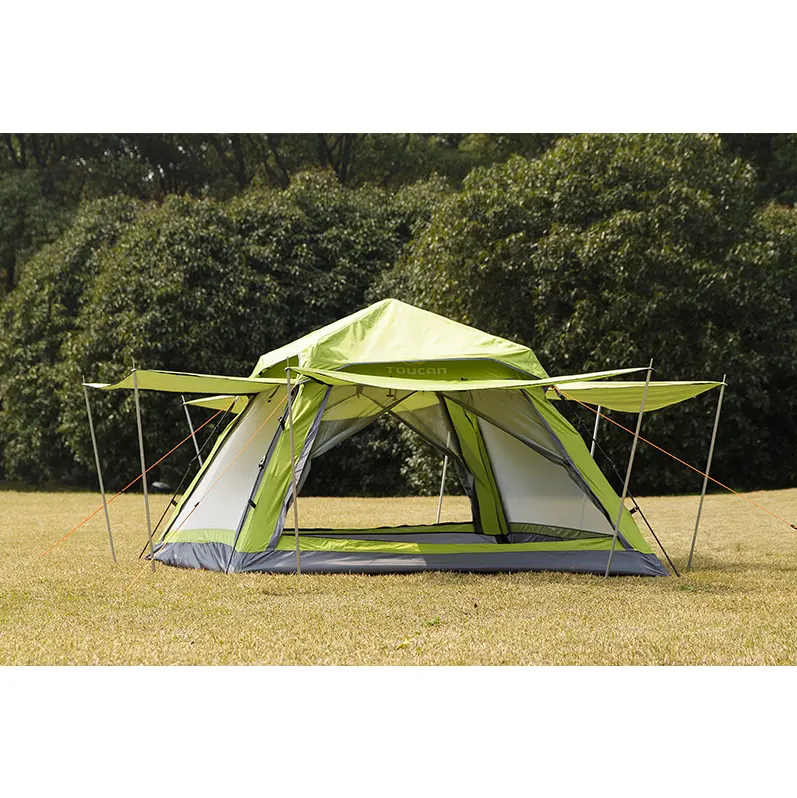Auto Nylon Fabric 4 Person Automatic Opening Camping Tent