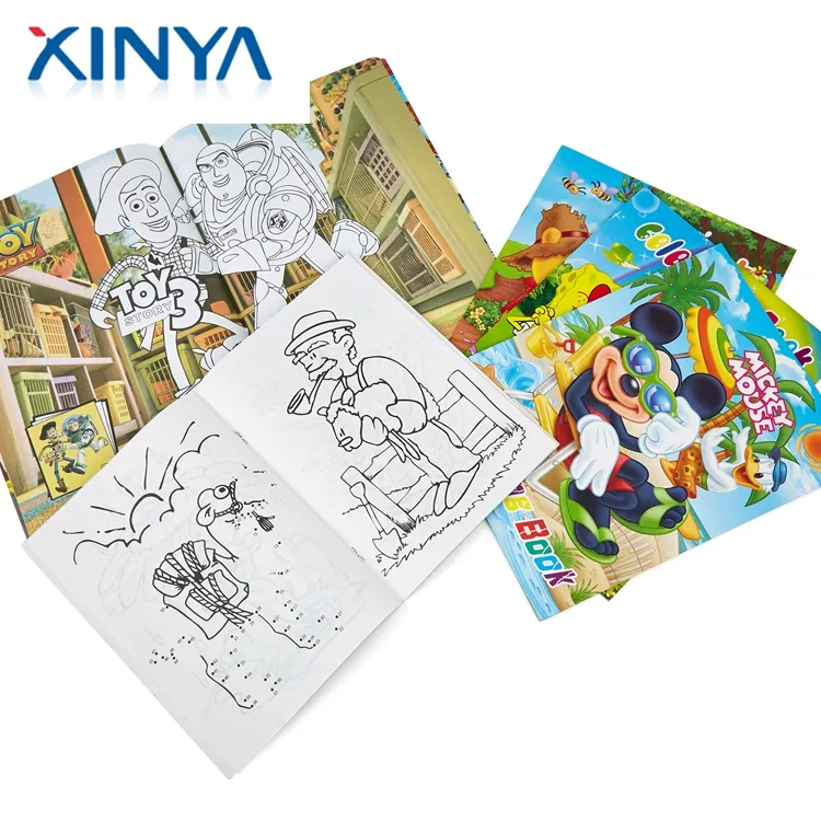 XINYA Impressão Personalizada Atacado Barato Crianças de Enchimento Para Colorir Livro de Desenho Para Crianças