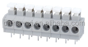 Bloque de terminales de abrazadera de resorte Conector de terminal sin tornillos de 3,81mm con botón - Product Image 4