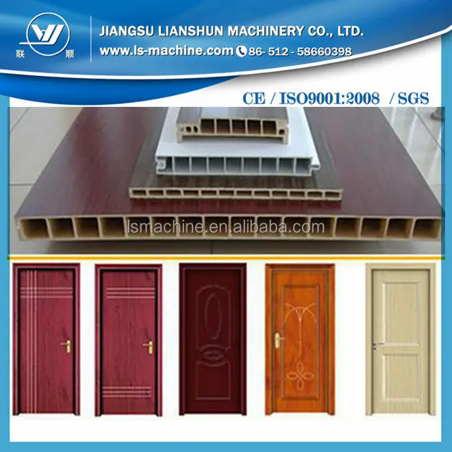 Jiangsu Macchine di Estrusione di Plastica PVC WPC Wood Plastic Composite Porta Vuota Bordo Che Fa La Macchina