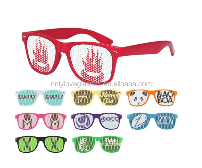Kacamata Lubang Pin Murah, Kacamata Lubang Jarum Logo Kustom, Kacamata Lubang Jarum Promosi