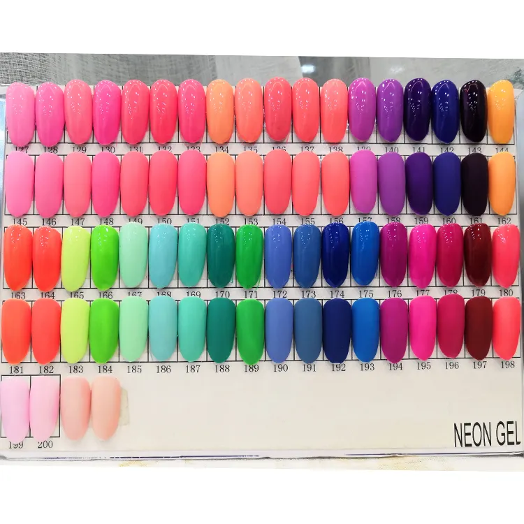 Summer Manicure Sets Neon Gel Nail Polish 36 Colors UV Resin Glue Fashion Nails Wholesale