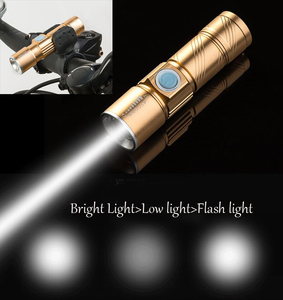 Siêu sáng <span class=keywords><strong>LED</strong></span> Nhôm hợp kim Xe Đạp Đầu ánh sáng không dây và không thấm nước USB có thể sạc lại an toàn đèn phía trước pin Powered - Product Image 6