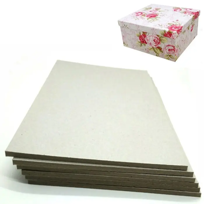 Duro duro sin recubrimiento gris tablero de papel 5mm de espesor hojas de cartón