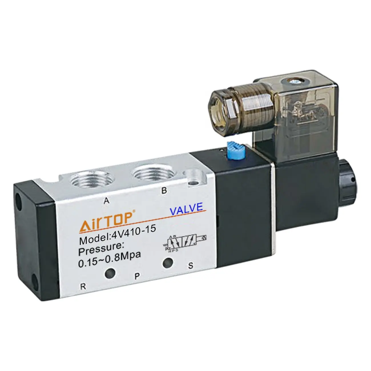 Válvula Solenoide 4V410 serie 400, 5 vías, 2 posiciones, DC24V DC110V