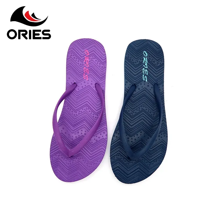 promotional natural rubber pedicure embossed printing flip-flops slippers