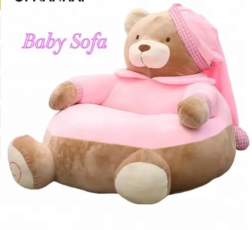 Grátis sofá de urso de pelúcia/urso rosa de pelúcia/urso azul com chapéu, sofá para crianças