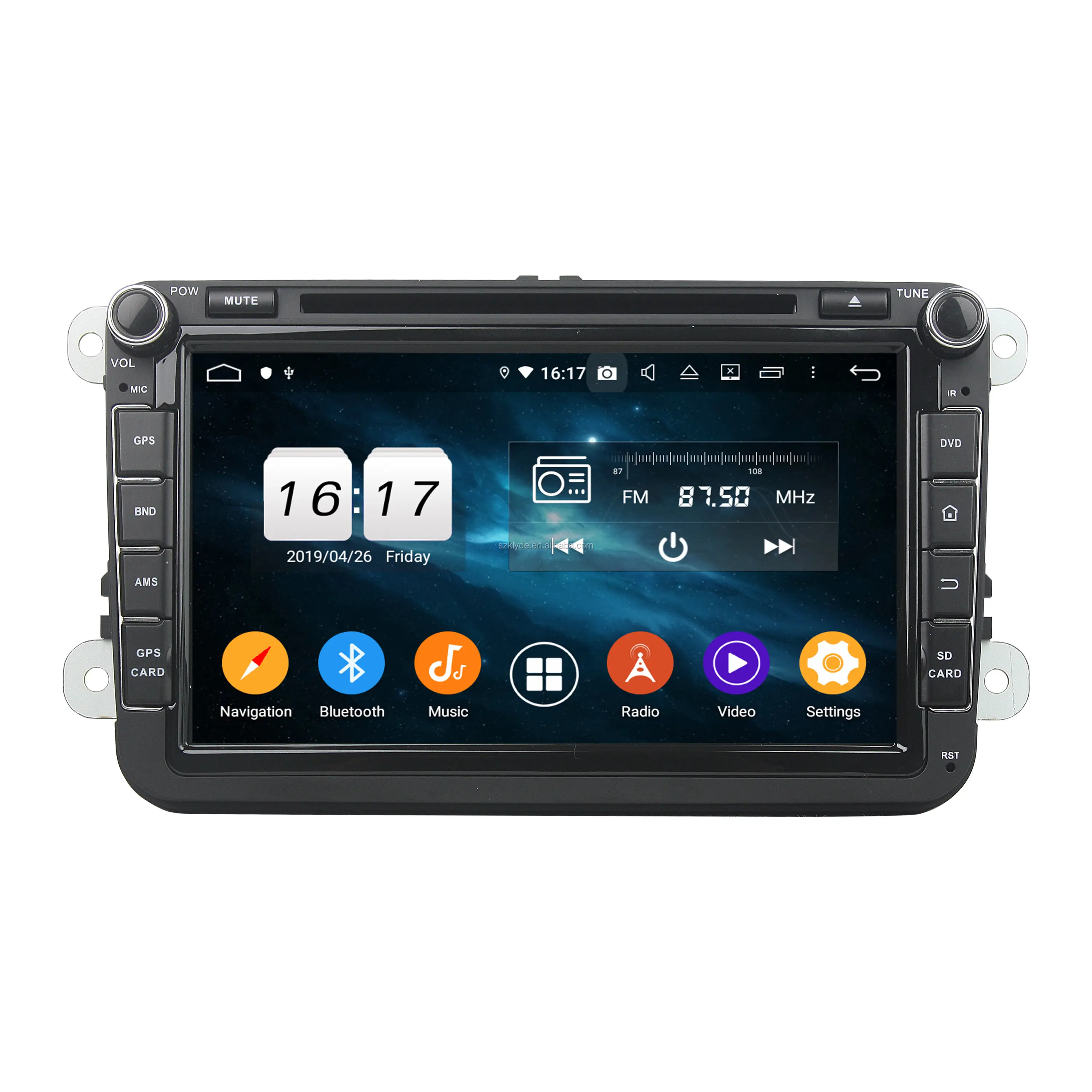 KD-8019 8 بوصة الروبوت الوسائط المتعددة راديو ستيريو بالسيارة الصوت DVD GPS للملاحة HeadUnit استبدال المعلومات والترفيه لسكودا الملاح