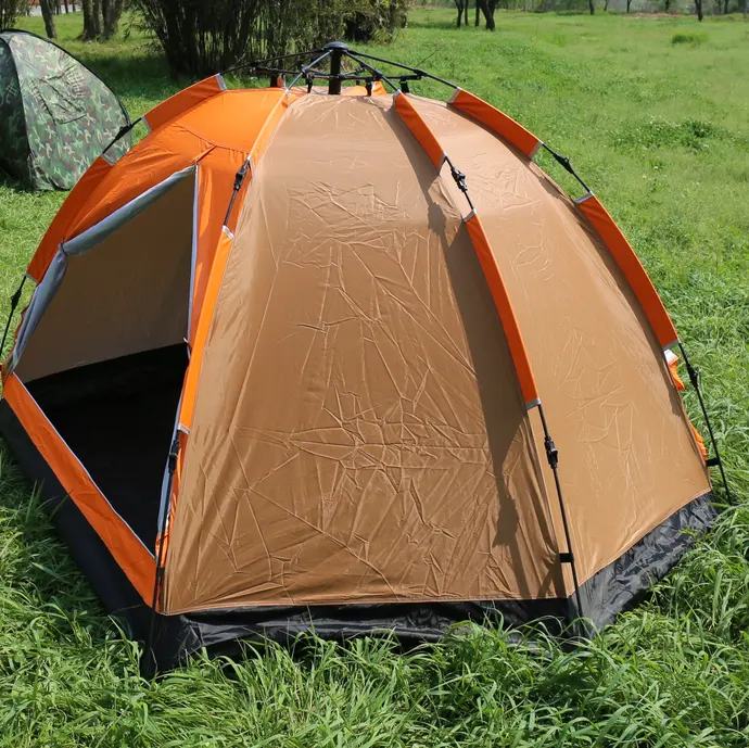 Hot sale 3-4 person waterproof automatic camping tent custom family outdoor camping tent-CT0095