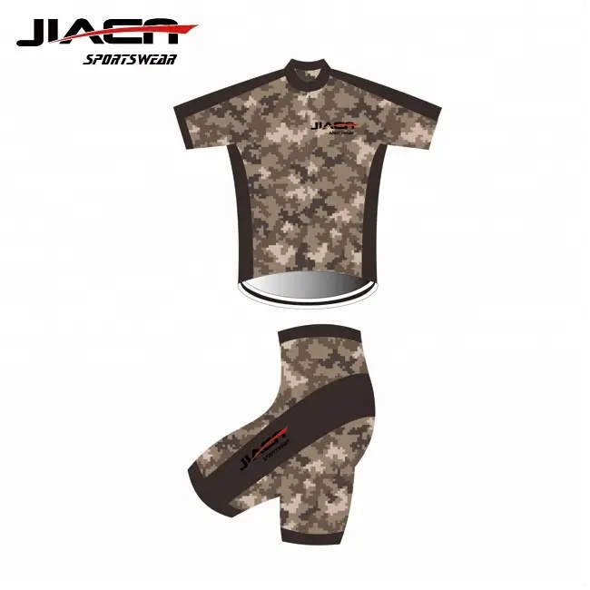 No moq Custom camo cycling jersey Camouflage cycling clothing