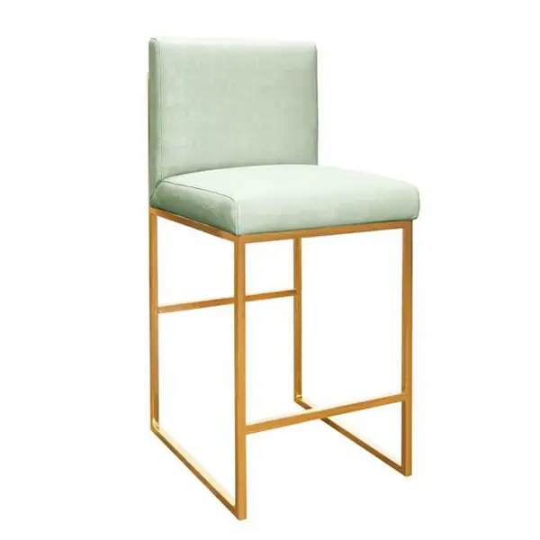 Modern Golden Stainless Steel Metal Frame Luxury Design Bar Chair High Stool BC-299