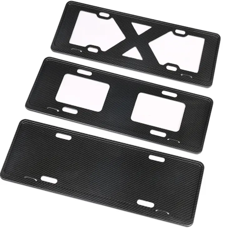 Custom Carbon Fiber License Plate Frame Front Rear Cover Car Truck Accessories Part With Screws