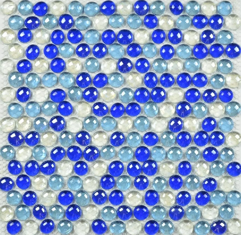 Perles de verre décoratives en verre gemmes multicolores galet de verre carreaux de mosaïque