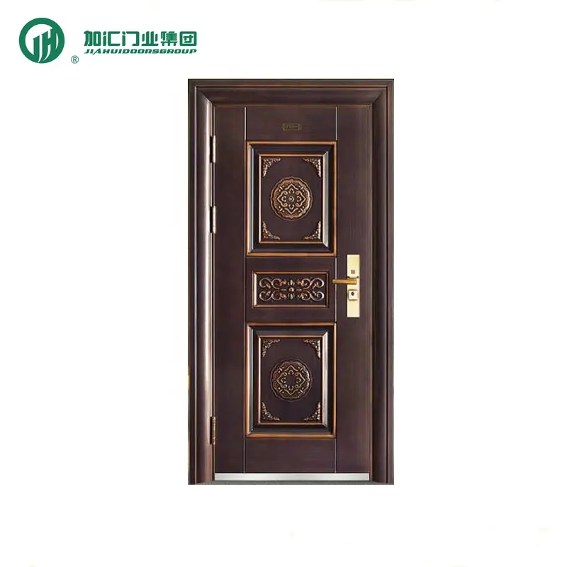 Used exterior doors for sales with best quality and moden style steel wood armored door