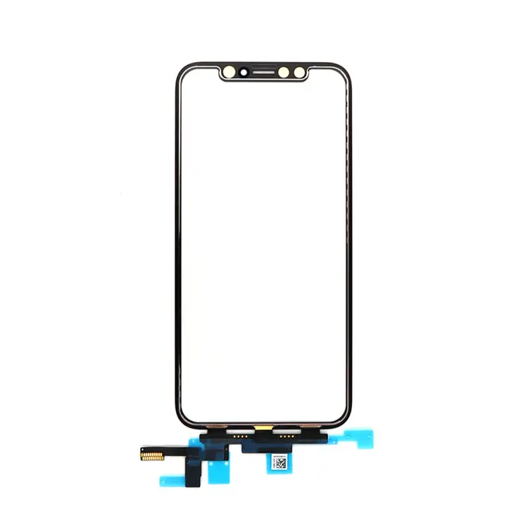 5.8 "untuk iPhone X Digitizer Depan Kaca Lensa Layar LCD Panel Luar dengan Sentuhan FLEX Kabel