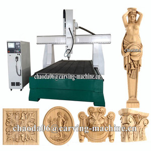 Máquina de esculpir madeira do <span class=keywords><strong>cnc</strong></span> de 4 eixos com dispositivo rotativo grande
