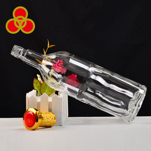 Custom <strong>Whisky</strong> Vodka Brandy Super Flint Wholesale <strong>1</strong> Liter Glass Bottles - Product Image 4