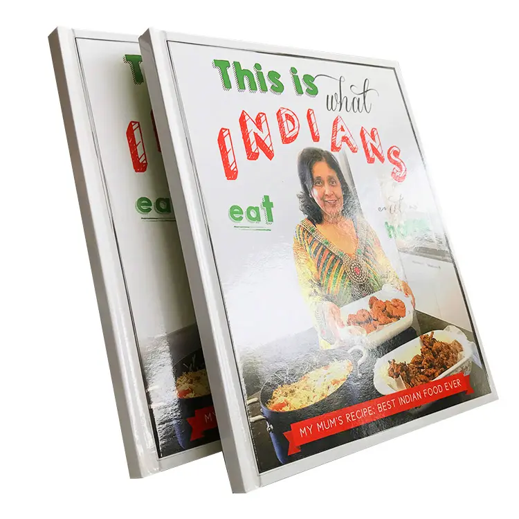 Familia laminación papel de arte alimentos menú cocina receta del libro impresión