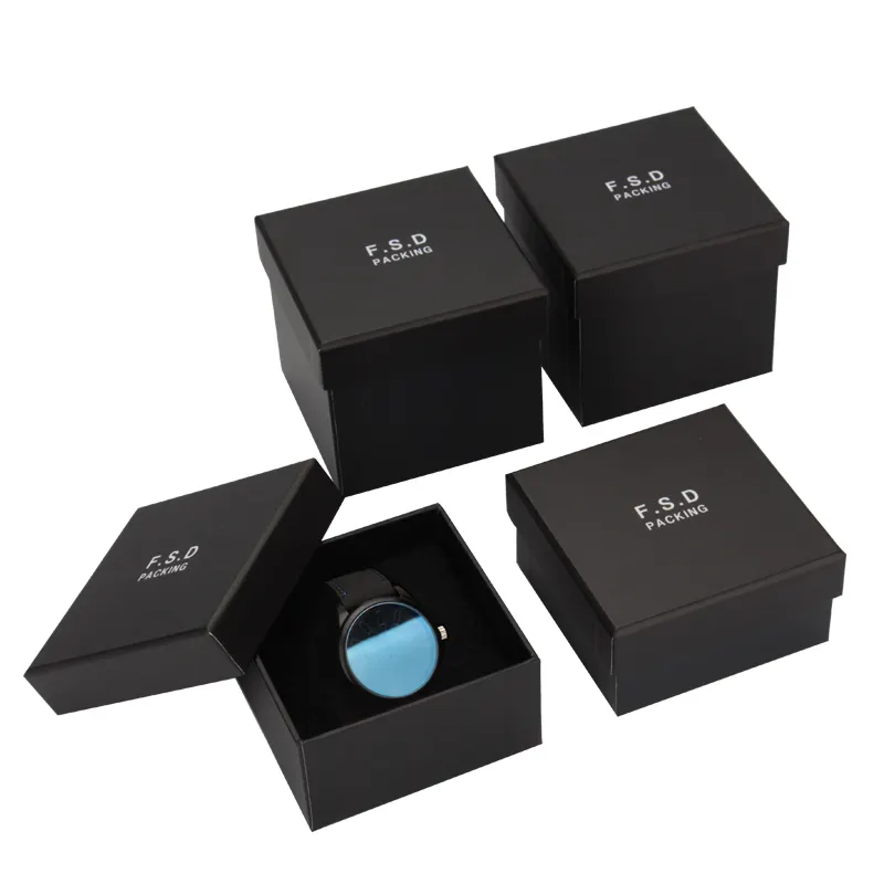 Caja de reloj de pulsera de papel personalizado, de alta calidad, económico, embalaje de regalo, caja de impresión para reloj