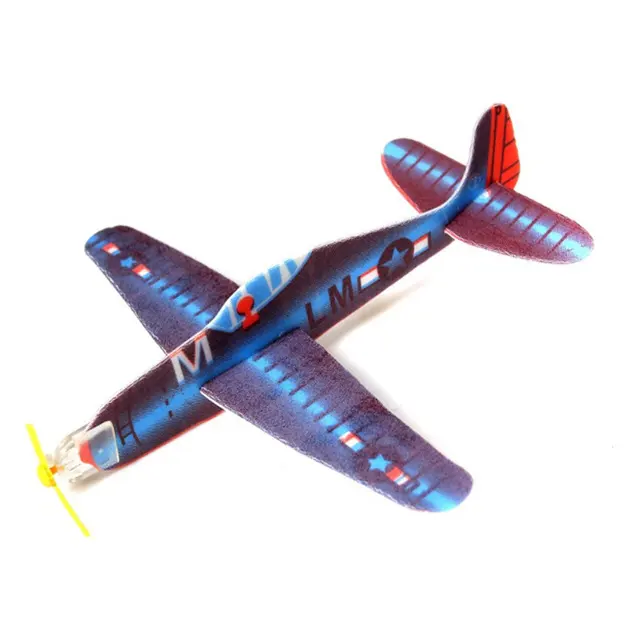 Avião de brinquedo voador, avião de brinquedo voador, avião de plástico e de espuma, feito para festa, brinquedo de crianças, 12 estilos, diy