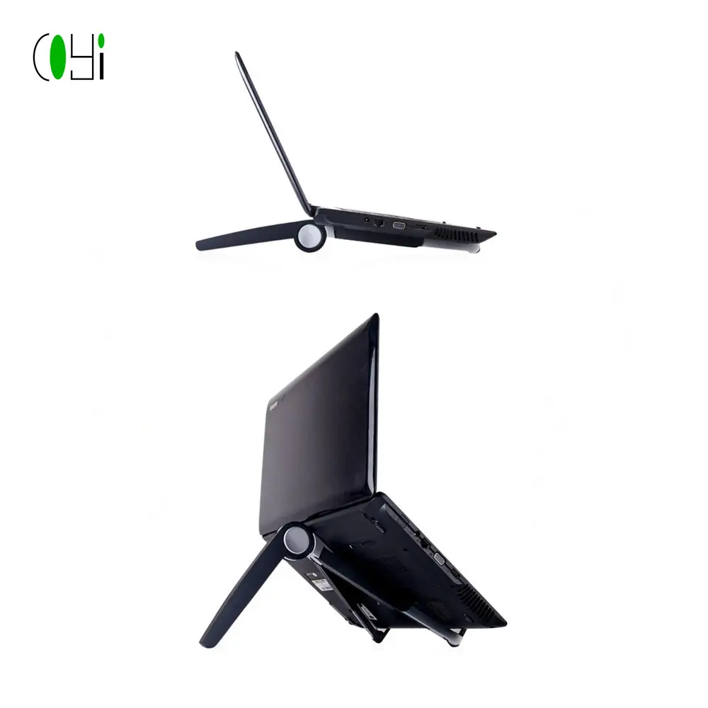 Suporte ventilado para laptop, suporte portátil ajustável multi-ângulo de mesa para notebook