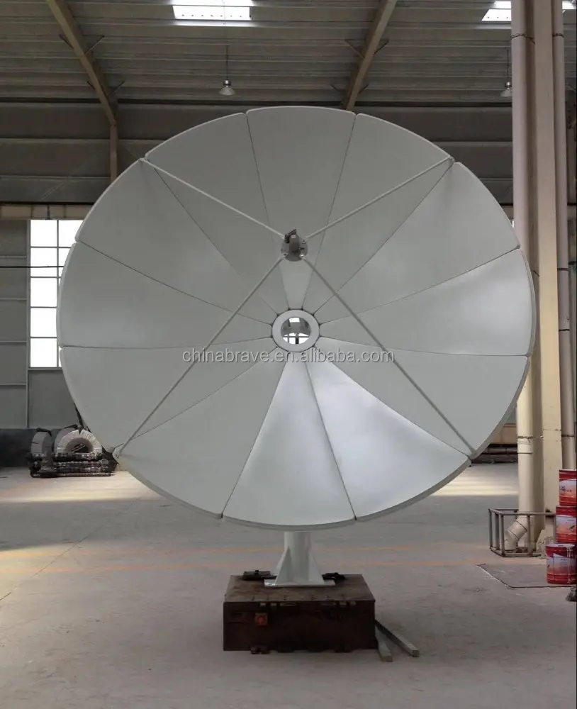 3m 3,2 m 3,7 m 4,5 m 6m 9m tamaño grande primer enfoque C/banda Ku satélite tablero de acero placa de fibra de galvanizado tv Antena parabólica