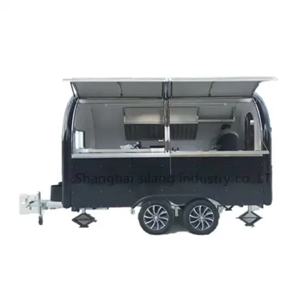 13ft preto biaxial reboque de alimentos, móvel, jantar, carro, loja móvel, foodtrcuk