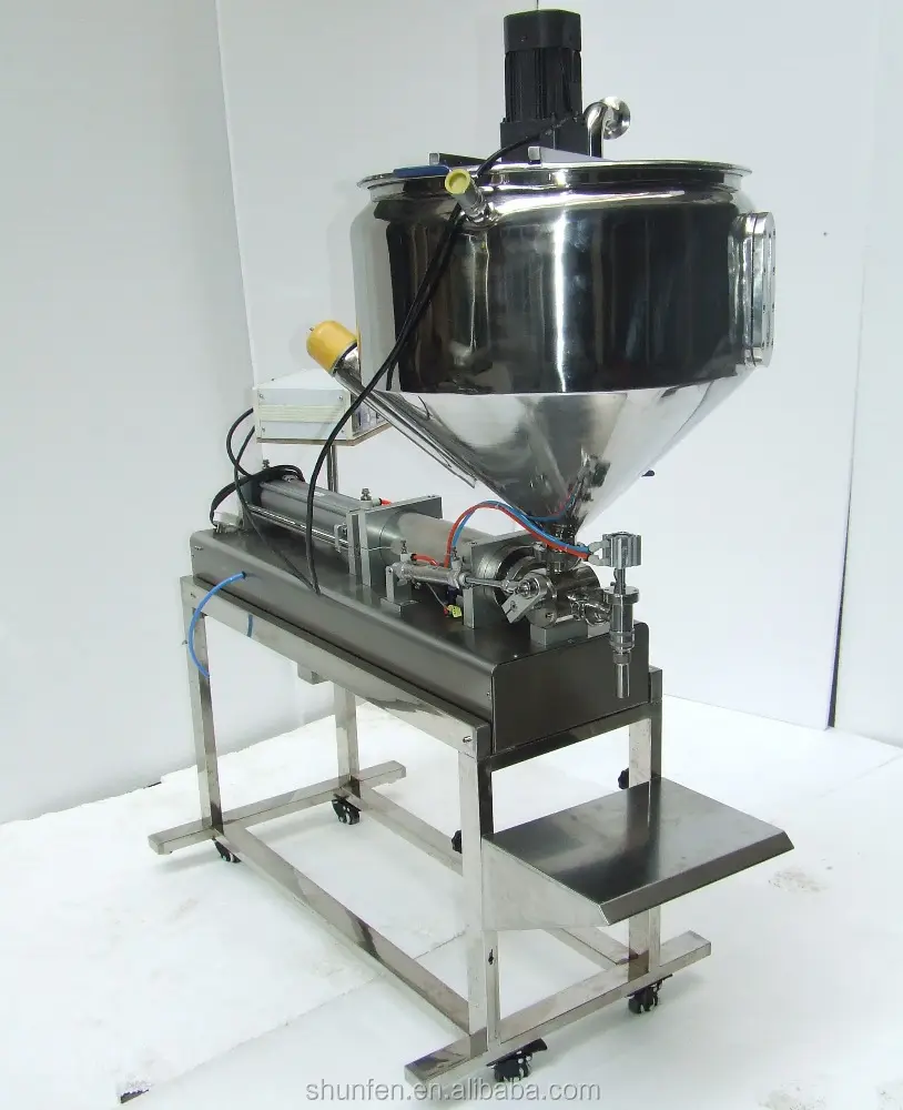 Gel viscoso Máquina De Enchimento com Aquecedor, Agitador e Stand (30L double-layer hopper)